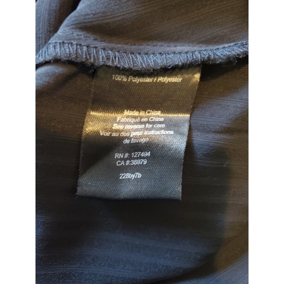 Heartloom Women's Black Striped Wrap V-Neck Long Sleeve Blouse Top Size Medium - Picture 4 of 5